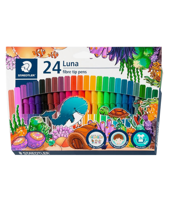 STAEDTLER LUNA FIBRE TIPS PENS PACK 24