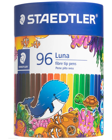STAEDTLER LUNA FIBRE TIPS PENS 96 CUP