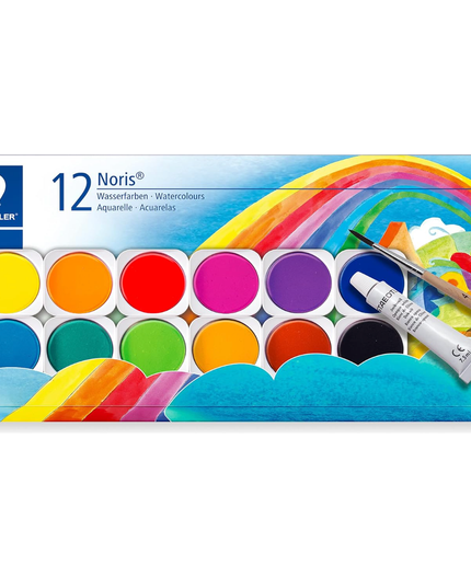 STAEDTLER 888 WATERCOLOUR PAINTS TRAY WITH BRUSH