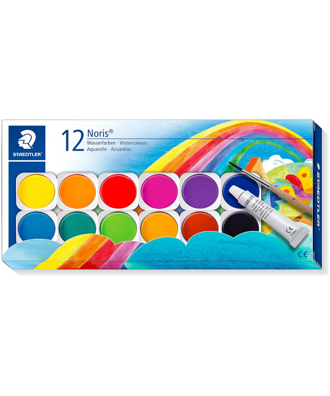STAEDTLER 888 WATERCOLOUR PAINTS TRAY WITH BRUSH