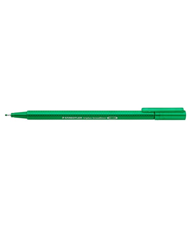 Staedtler 338 Triplus Broadliners Broad 0.8mm Green Box of 10