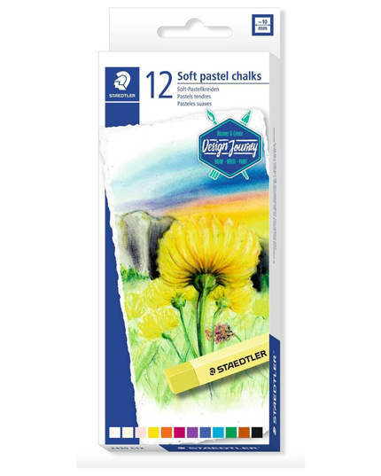 STAEDTLER 2430 SOFT PASTEL CHALK BOX OF 12 ASSORTED COLOURS