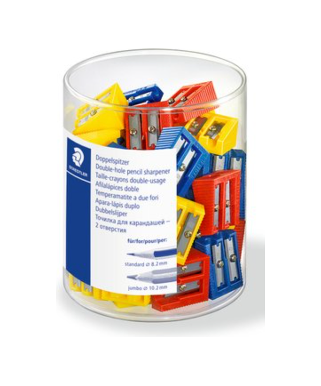 Staedtler Two-Hole Sharpener Assorted Colours - 20 Pack