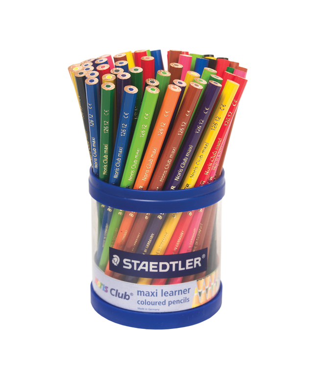 STAEDTLER NORIS CLUB MAXI LEARNER COLOURED PENCILS ASSORTED CUP OF 70