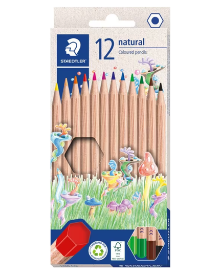 Staedtler Natural Coloured Pencils 12 Pack