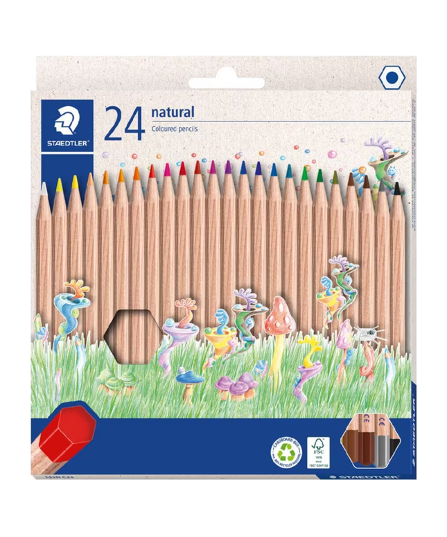 Staedtler Natural Coloured Pencils 24 Pack