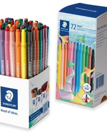 STAEDTLER NORIS TWISTER WAX CRAYONS ASSORTED CUP 72