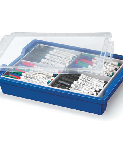 STAEDTLER LUMOCOLOR WHITEBOARD COMPACT IN A TOTE TRAY OF 144 MARKERS