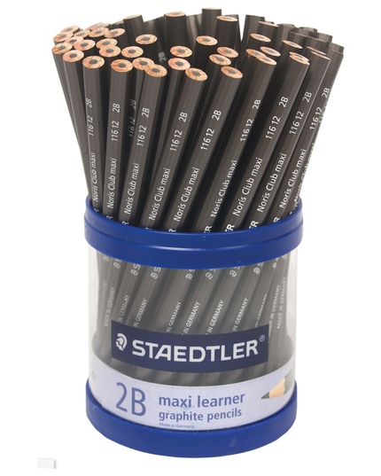 STAEDTLER NORIS CLUB MAXI LEARNER GRAPHITE PENCILS 2B CUP 70