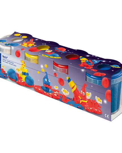 STAEDTLER NORIS CLUB MODELLING DOUGH ASSORTED 4 BASIC COLOURS