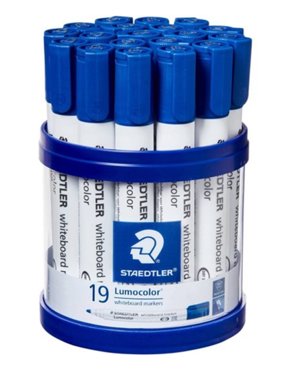 LUMOCOLOR WHITEBOARD MARKER BULLET POINT (19 PIECES OF BLUE)