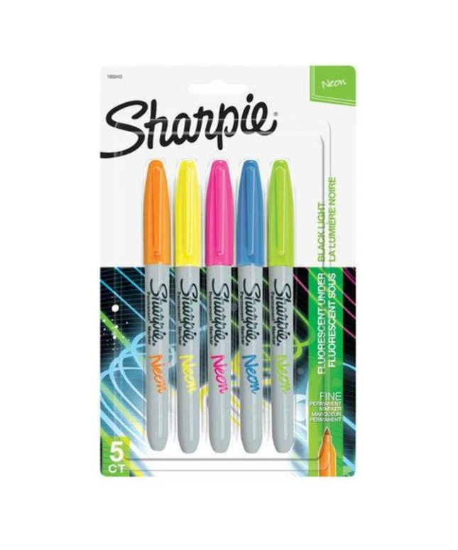 Sharpie Fine Point Neon Permanent Markers (5 Pack)