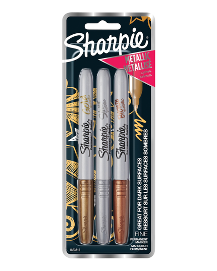 Sharpie Fine Point Metallic Permanent Marker (3 Pack)