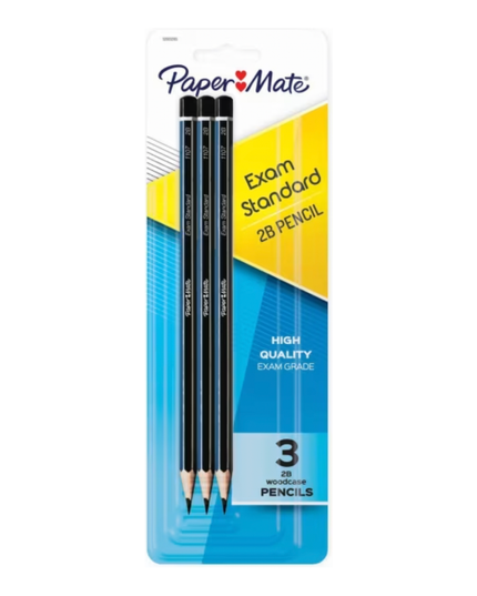 Papermate 2B Woodcase Pencil (3 Pencils)