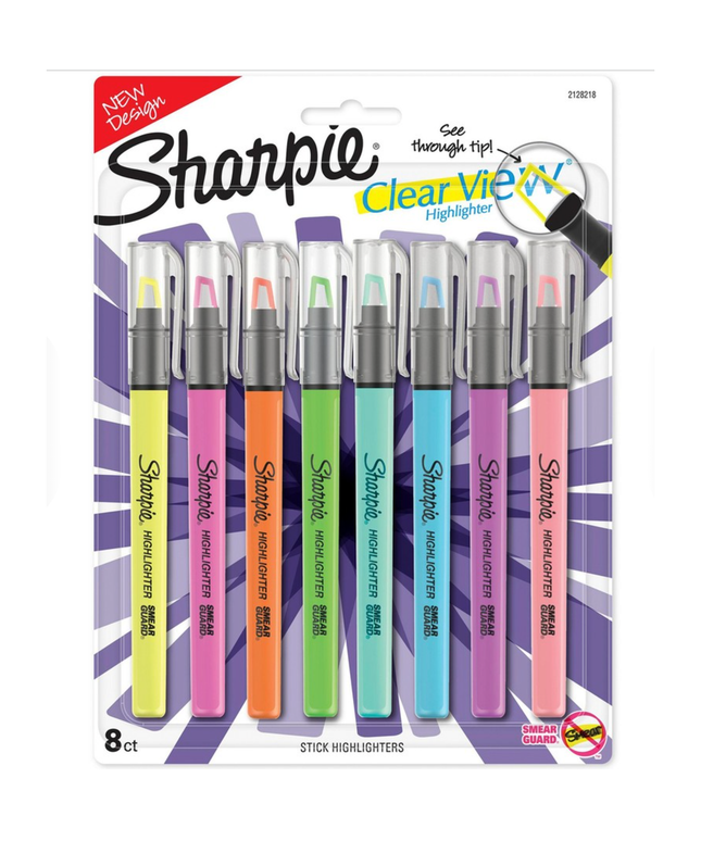 Sharpie Clear View Highlighters (8 Pack)