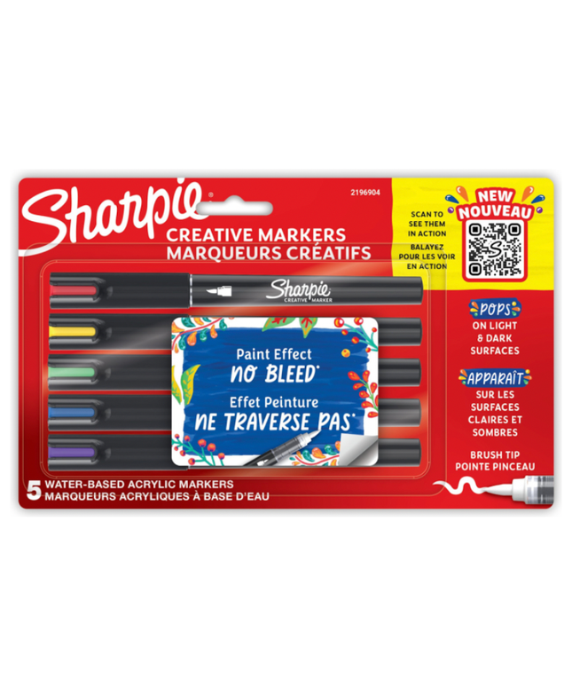 Sharpie Creative Marker Acrylic Brush (5 Pack)