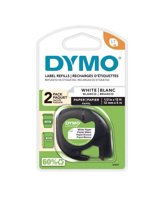 DYMO LetraTag Paper Labels (2 Pack)