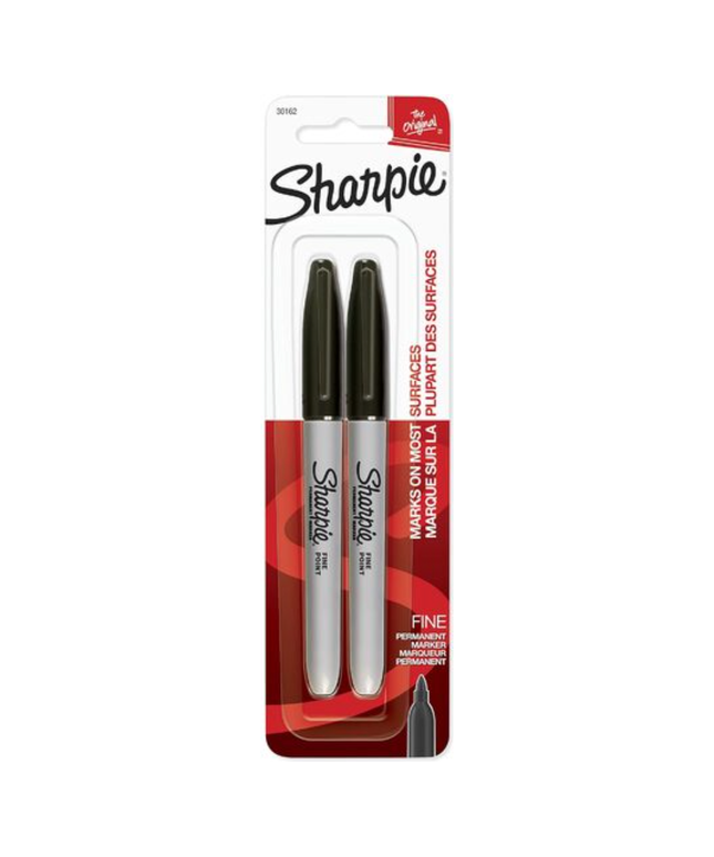 Sharpie Fine Point Marker Black (2 Pack)