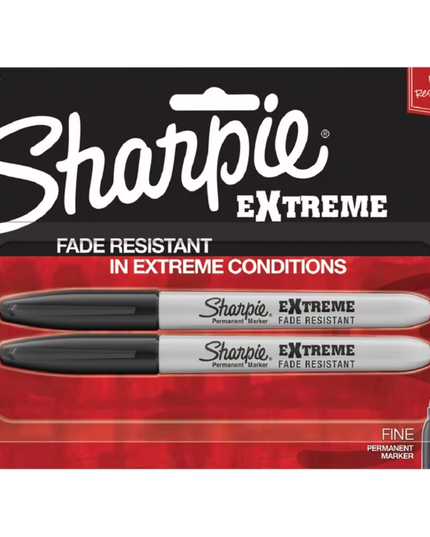 Sharpie Extreme Fine Permanent Marker Black (2 Pack)
