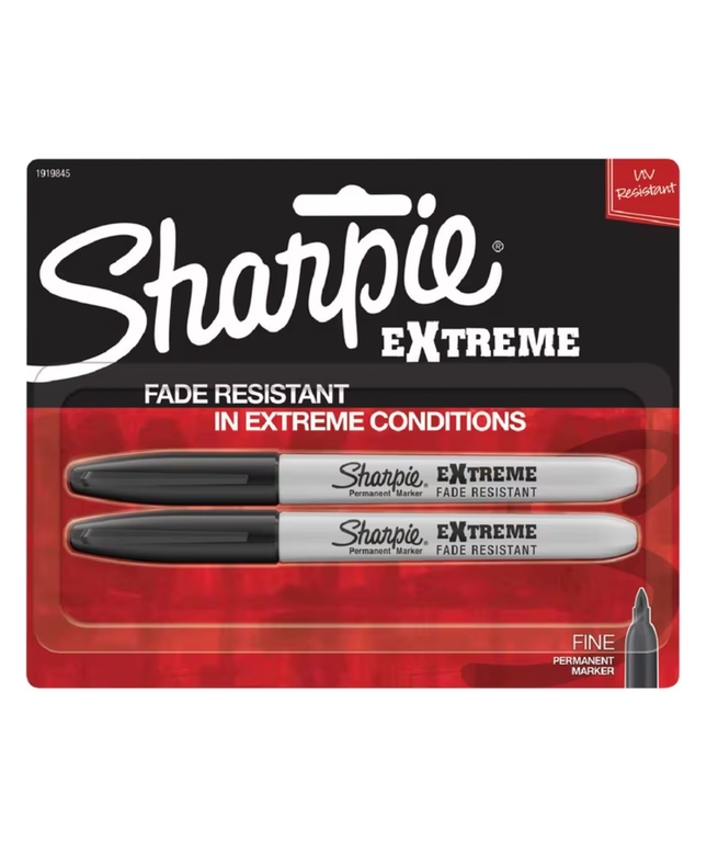 Sharpie Extreme Fine Permanent Marker Black (2 Pack)