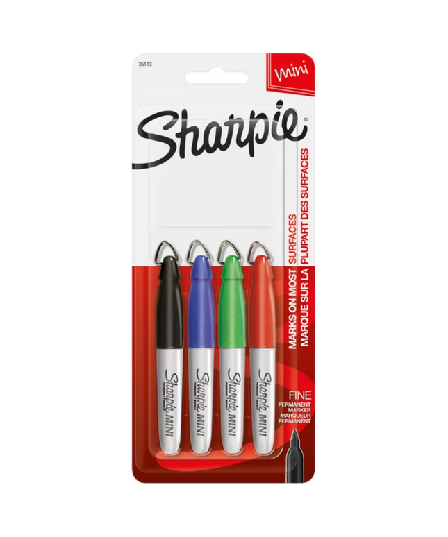 Sharpie Mini Permanent Markers Assorted (4 Pack)