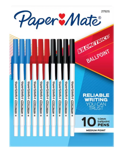 PaperMate Kilometrico Ballpoint Pens (10 Pack)