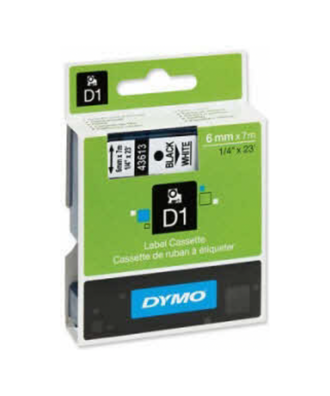 DYMO D1 Label Tape- Black on White