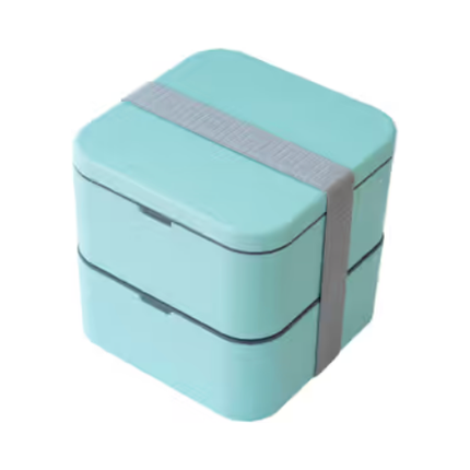 Cuisena RPET Square Bento Box 2 Layer - Aqua