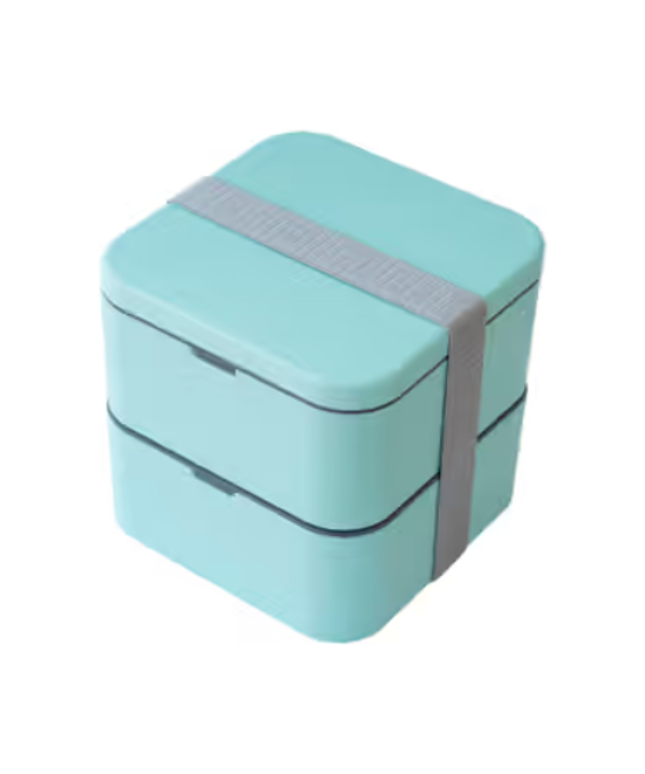 Cuisena RPET Square Bento Box 2 Layer - Aqua