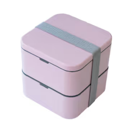 Cuisena RPET Square Bento Box 2 Layer - Pink