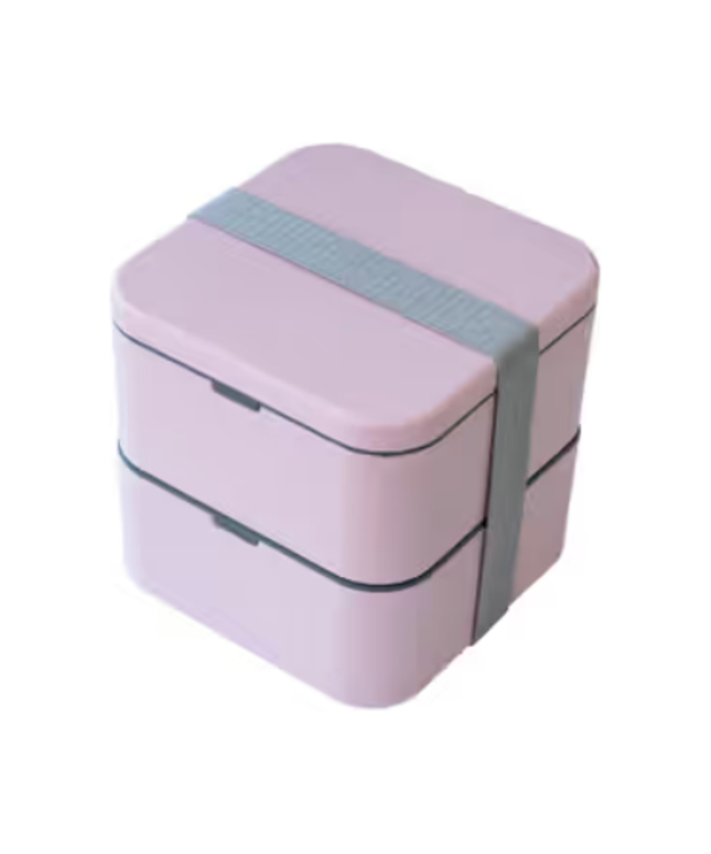 Cuisena RPET Square Bento Box 2 Layer - Pink