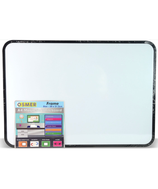 A4 Magnetic Whiteboard Doubled Sided - Plain