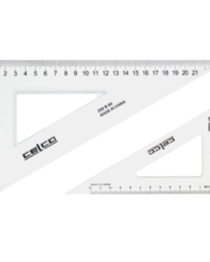 CELCO 60 DEGREE SET SQUARES 14CM CLEAR