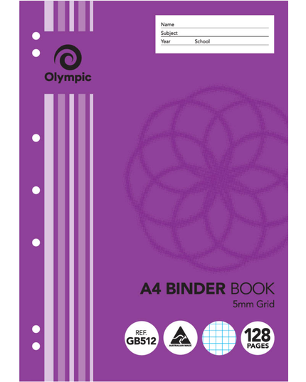 Olympic A4 Maths Grid Book 96 Pages (5mm)