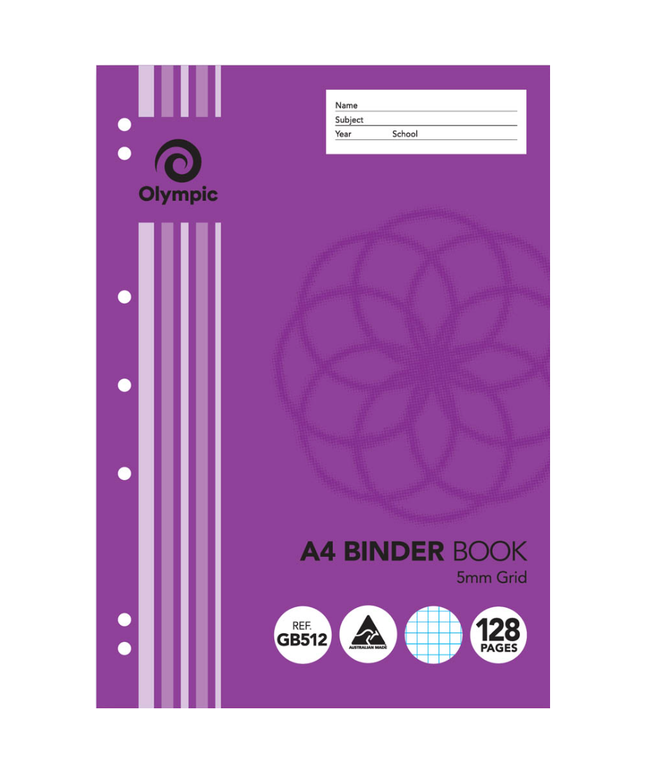 Olympic A4 Maths Grid Book 96 Pages (5mm)