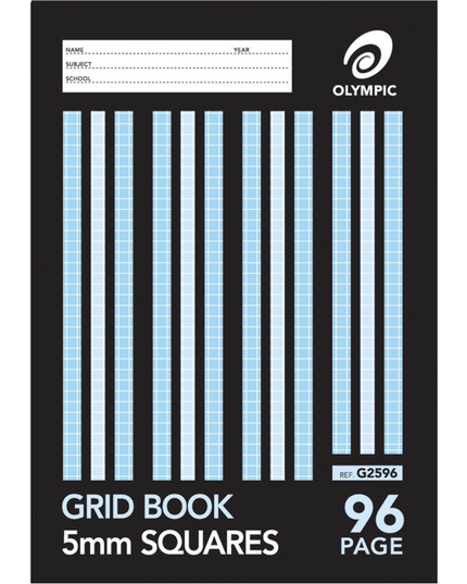 Olympic Grid Book 225 x 175mm 96 Page 5mm