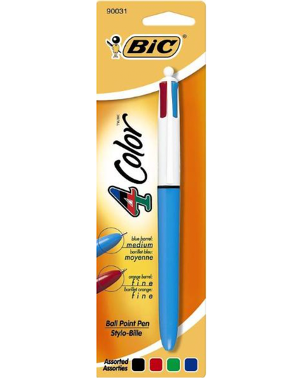 BIC 4 Colour Ball Point Pen Medium Assorted