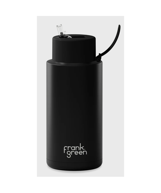 Frank Green 1L Stainless Steel Ceramic Reusable Bottle with Straw Lid
