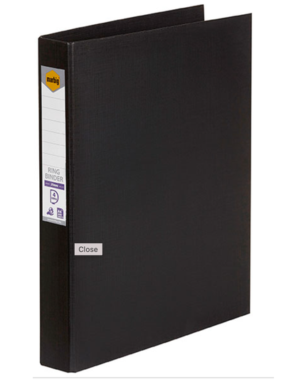 MARBIG® RING BINDER A4 25MM 4D PE ASSORTED COLOURS
