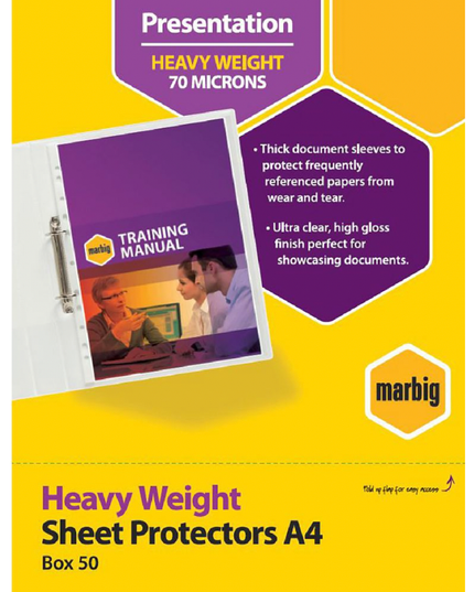 MARBIG Sheet Protectors (Assorted Sizes)