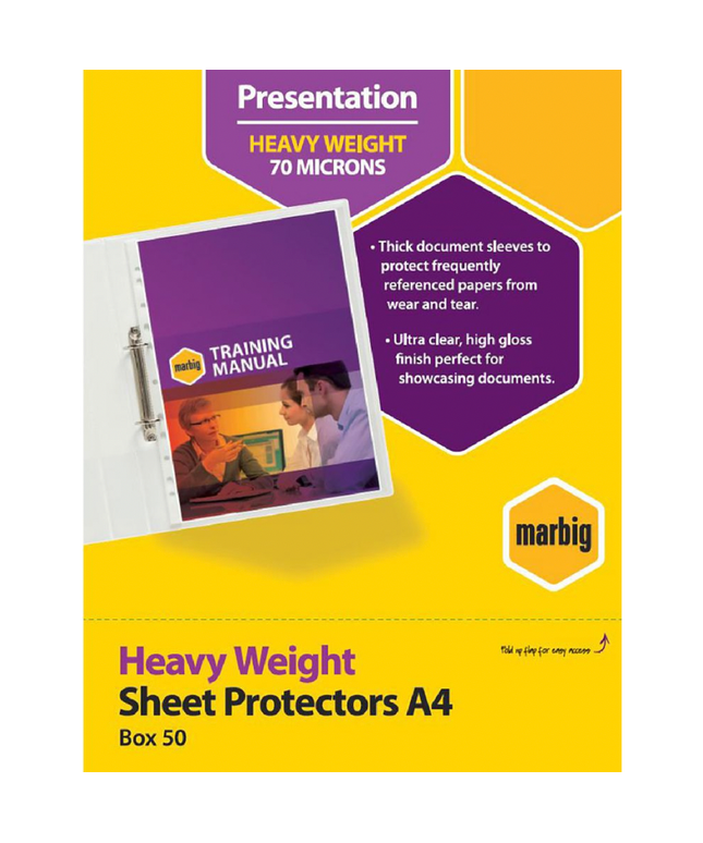 MARBIG Sheet Protectors (Assorted Sizes)