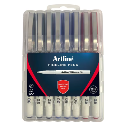 Artline 210 Fineliners Core 8 Pack