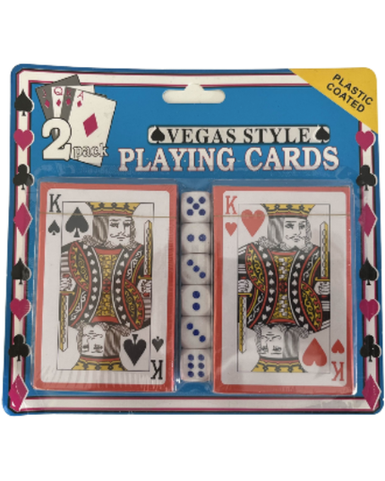 2 Pack Vegas Style Playing Cards with Dice