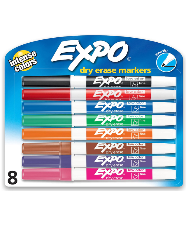 Expo Low Odour Fine Whiteboard Marker (8 Pack)