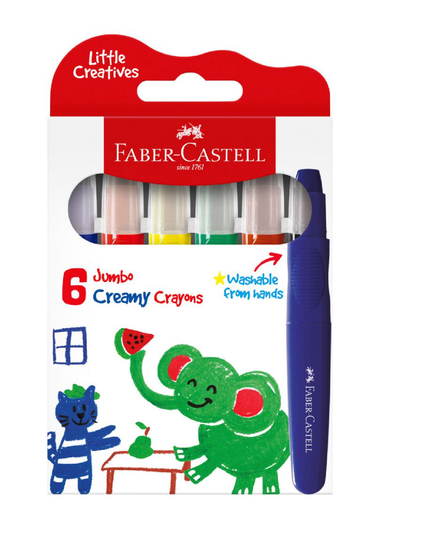 Faber-Castell Little Creatives Jumbo Creamy Crayon 6pk