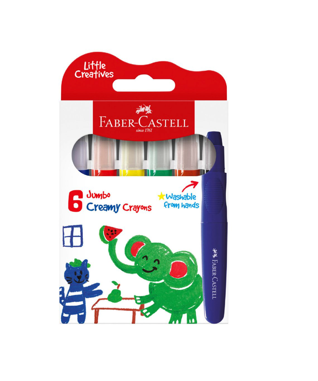 Faber-Castell Little Creatives Jumbo Creamy Crayon 6pk
