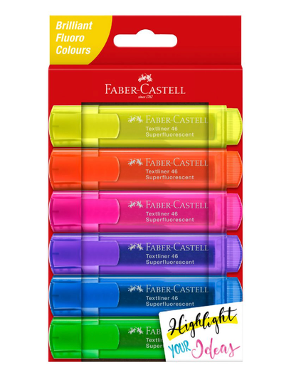 Faber-Castell Textliner Ice Highlighters Assorted 6 Pack