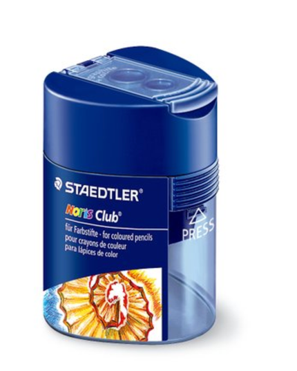 Staedtler Noris Pencil Sharpener Double Hole Barrel Tub Triangular