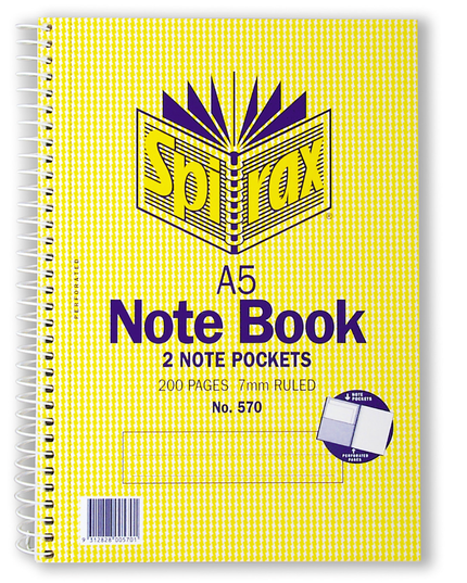 Spirax 570 Notebook Pocket A5 200 Page