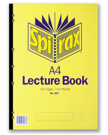 Spirax 907 Lecture Pad A4 140 Page